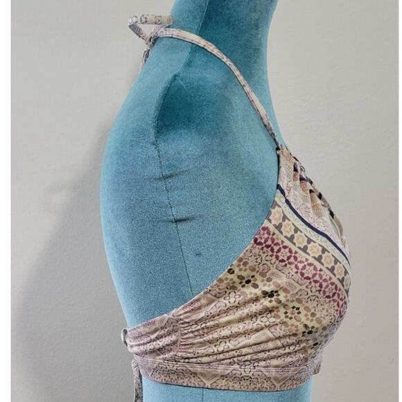 Athleta Swimsuit Top Womens Medium Boho Cottage Core Adjustable Top Sporty Fun - Picture 3 of 10